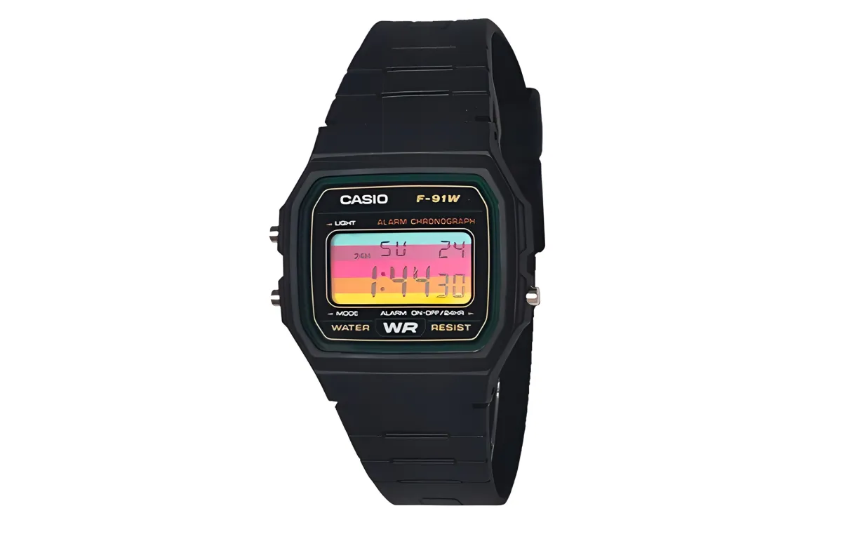 CASIO Custom Collection Quartz Movement Resin Strap Watch Men's Watches Black Dial