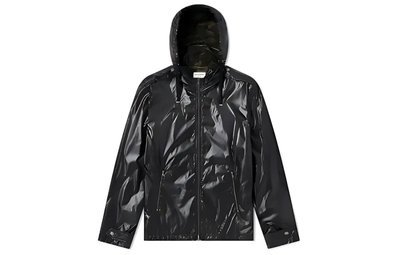 SAINT LAURENT Jackets Men's Black Hooded Moderate Other