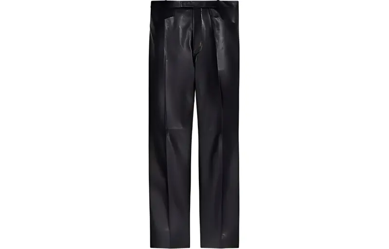 【Previous Season】straight-leg leather trousers