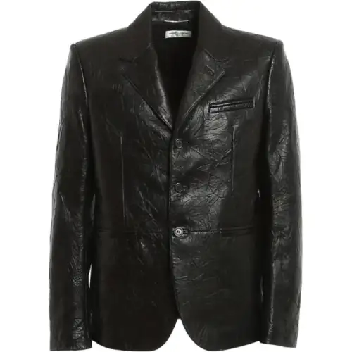 SAINT LAURENT SS22 Leather Jacket Men's Black