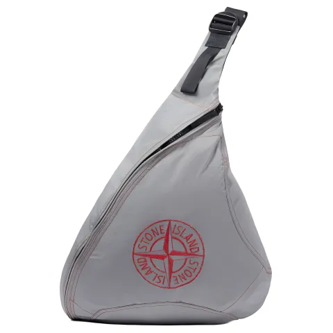 STONE ISLAND Nylon Shoulder Bag Men's Gray