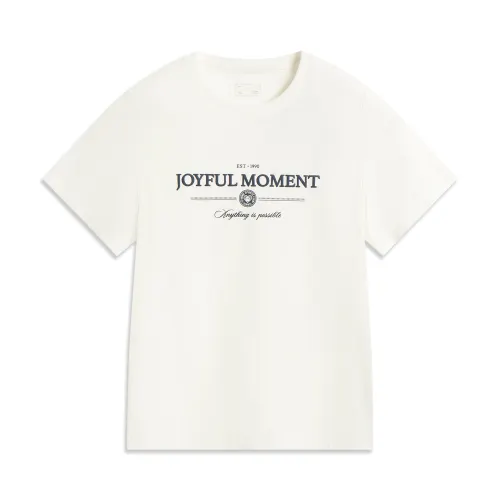 Li Ning Sports Trendy Collection T Shirt Women's Ivory