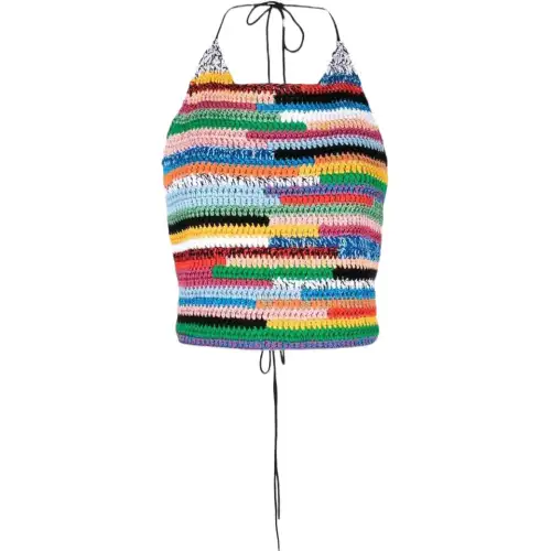 MIU MIU Camisoles Women's Multicolor Moderate Halter Neck