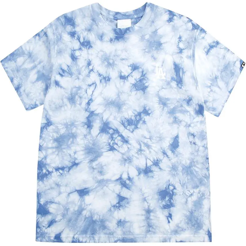 MLB T-Shirts Unisex Light Blue Crew Neck Moderate Straight Fit