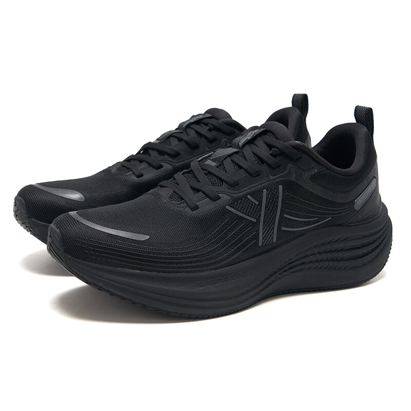 XTEP Cushioning Slip Resistant Low top Casual City Commuting Running Shoes Men’s Black