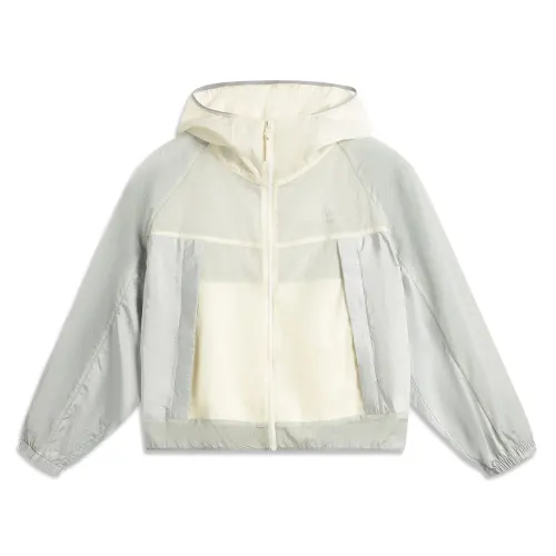 Li Ning UV Protection Sun Protection Clothing Women's Mother Of Pearl White