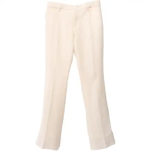 GUCCI Casual Pants Women's White Moderate Straight Fit Pants