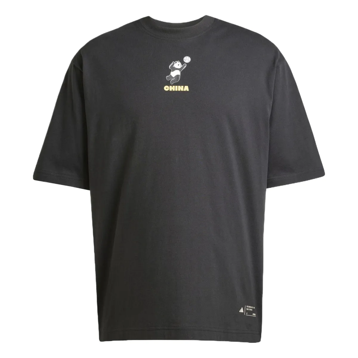 Adidas T-Shirts Unisex Black Crew Neck Moderate Straight Fit