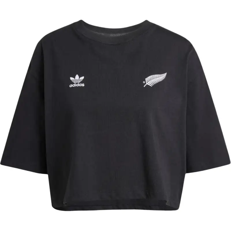 Adidas Women's Ferns Essentials Crop T Shirt Black