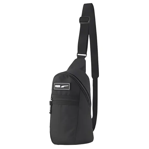PUMA Fabric One Shoulder Crossbody Sling Bag Unisex Black