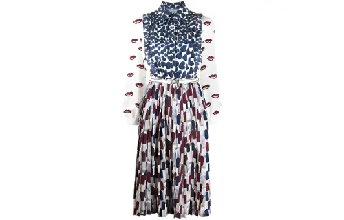 PRADA FW21 Long Sleeved Dress Women's Blue