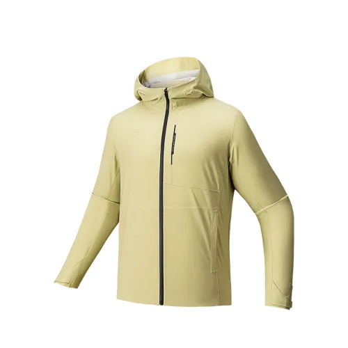 Anta Waterproof And Breathable Windbreaker Jacket Men's Paulownia Flower Yellow Green