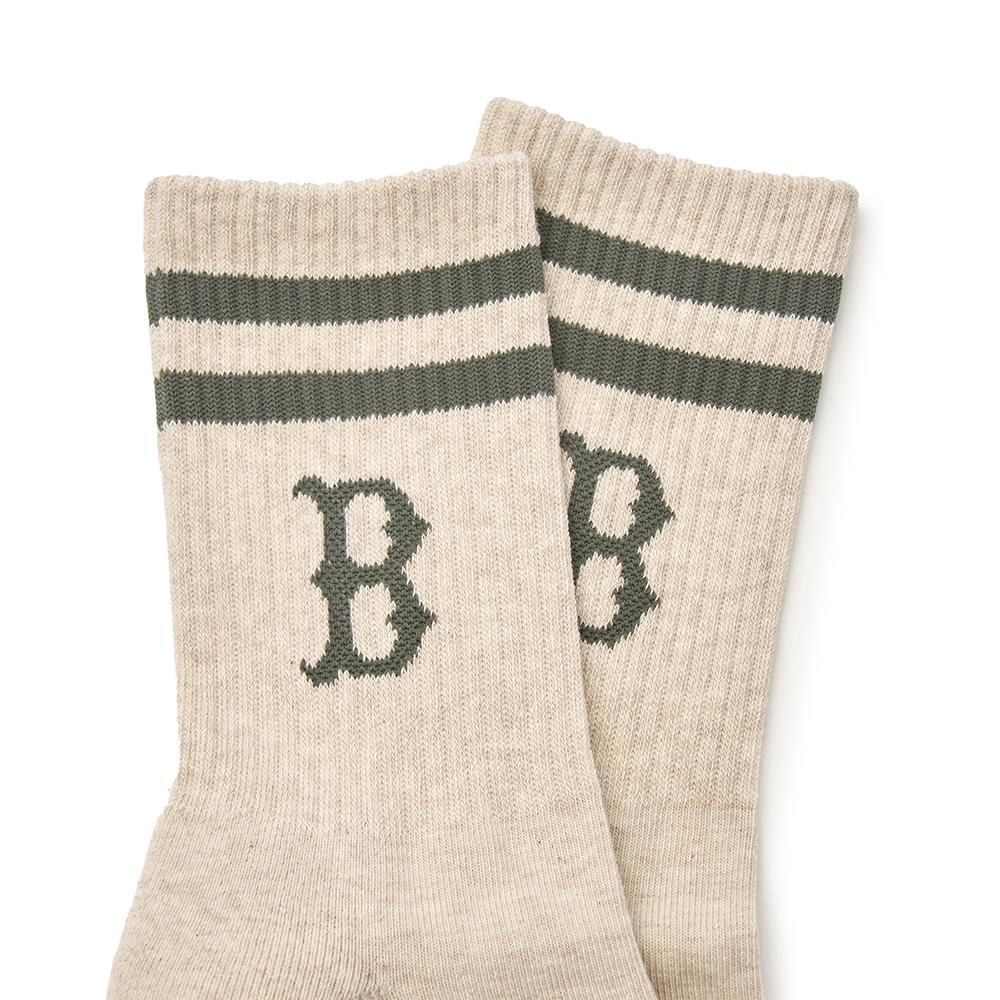MLB Boston Red Sox Crew Socks Unisex 1 Pack Hemp Sand Brown