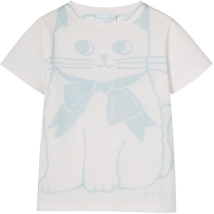 Женская футболка Gucci Cotton Logo Tee (белая)