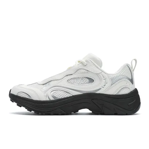 FILA FLUXION Breathable Lightweight Rebound Low top Casual Shoes Women's Space Silver