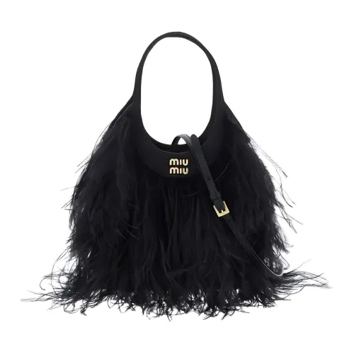 MIU MIU Fabric Shoulder Bag, Crossbody Bag, Handbag Women's Black