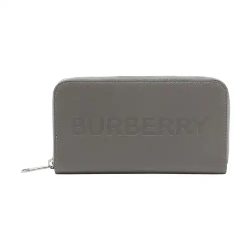 Burberry Porter Leather Flap Continental Long Wallet Grey
