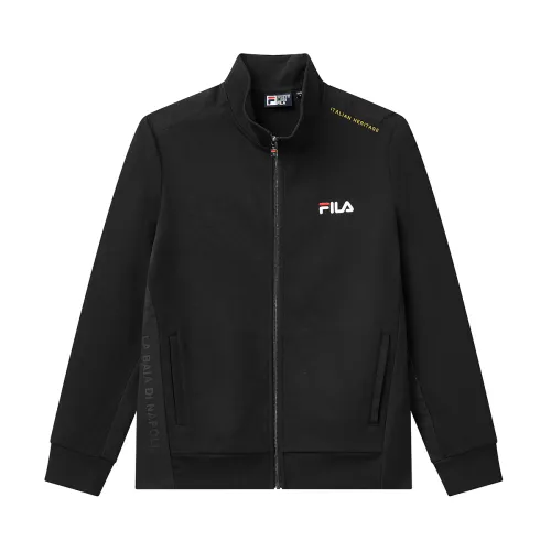 FILA Jackets Men's Jet Black Turtleneck Moderate Soft Shell