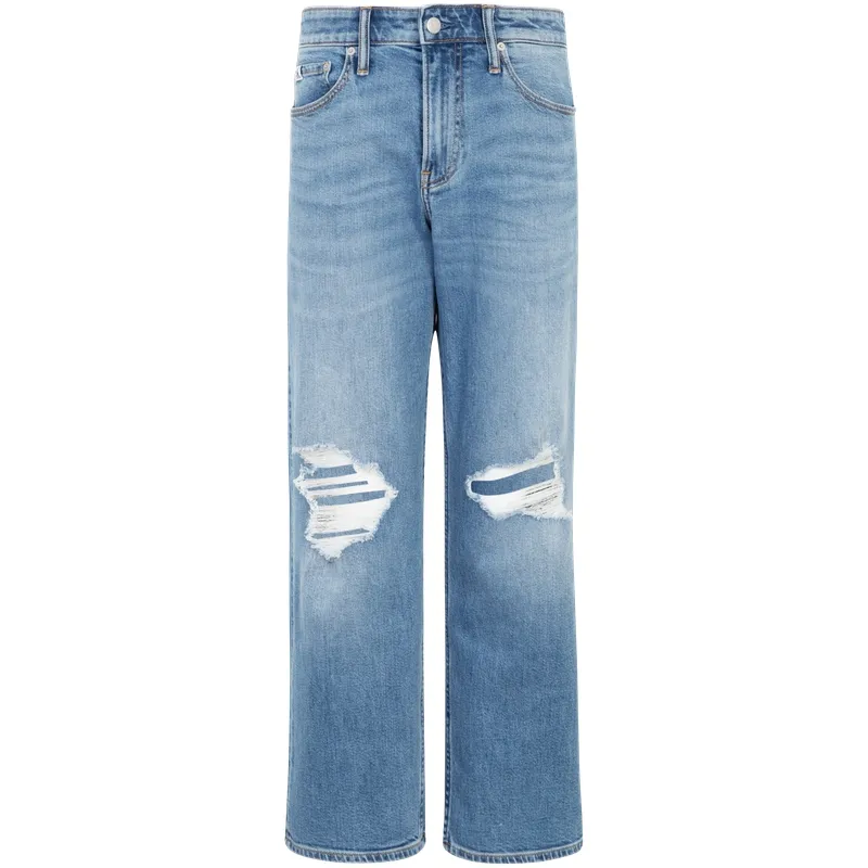 Calvin Klein Jeans Men's Blue Moderate Wide Leg Pants