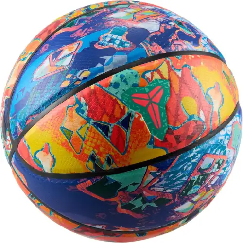 Nike National version of rubber basketball, wear-resistant, durable, good feel NIKE WHAT THE KOBE? PREMIUM 8P blue orange No. 7 ball training for men and women