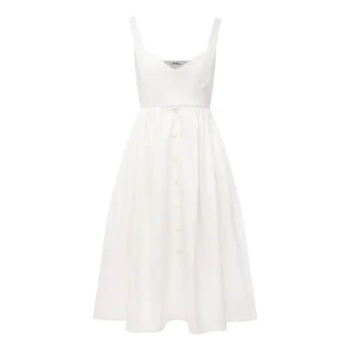 MIU MIU Sleeveless Dress Women's White