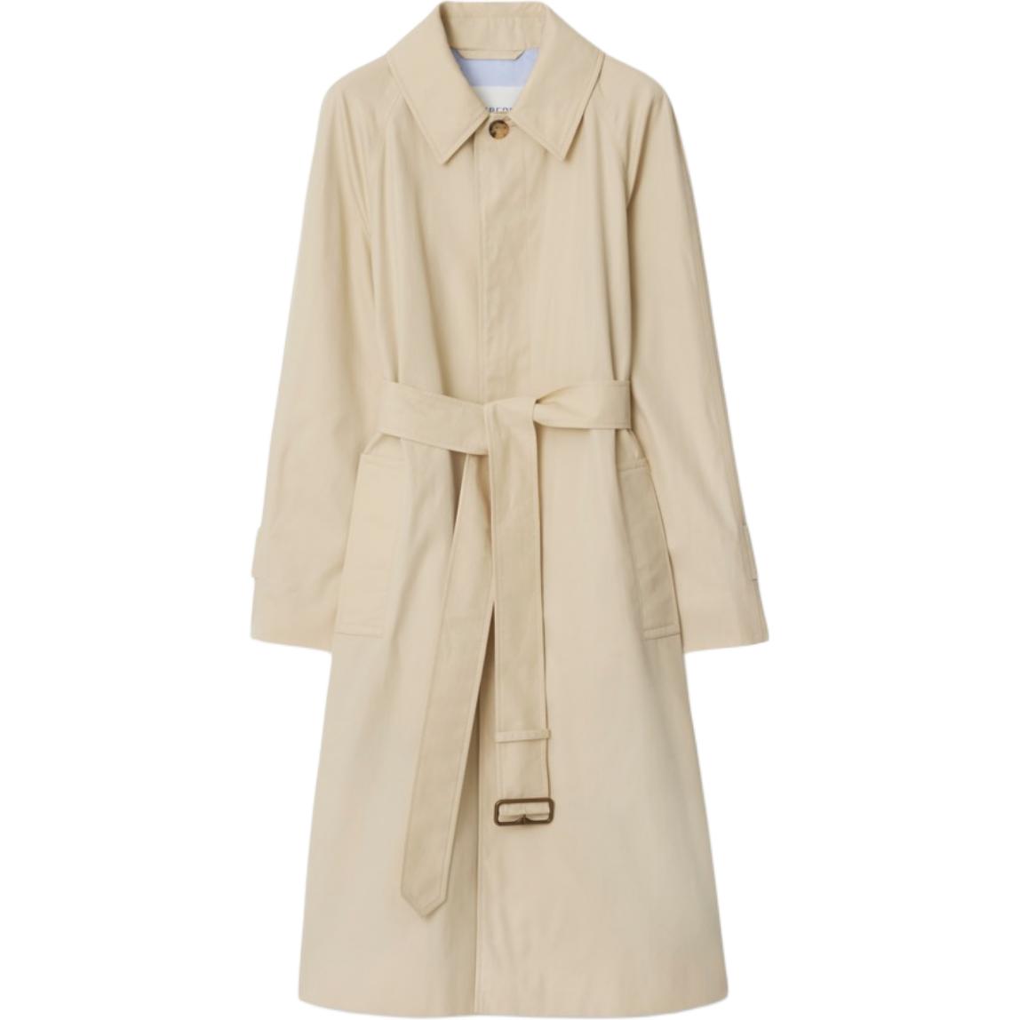 Burberry Burberry SS25 Highgrove Manor Long Gabardine Coat Single Breasted Trench Coat Women's Nutmeg