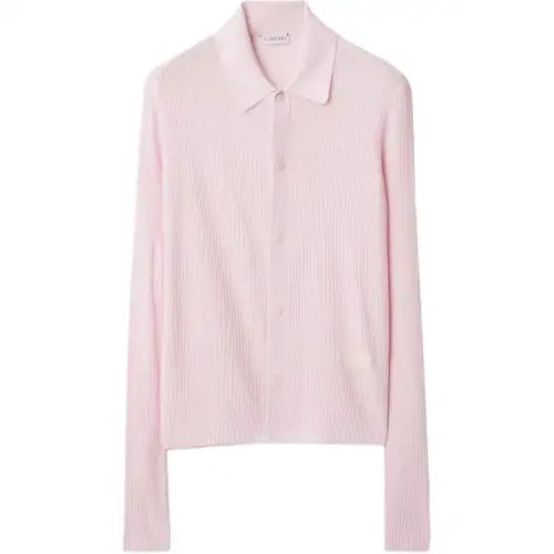 Burberry Buttoned Ribbed Cardigan