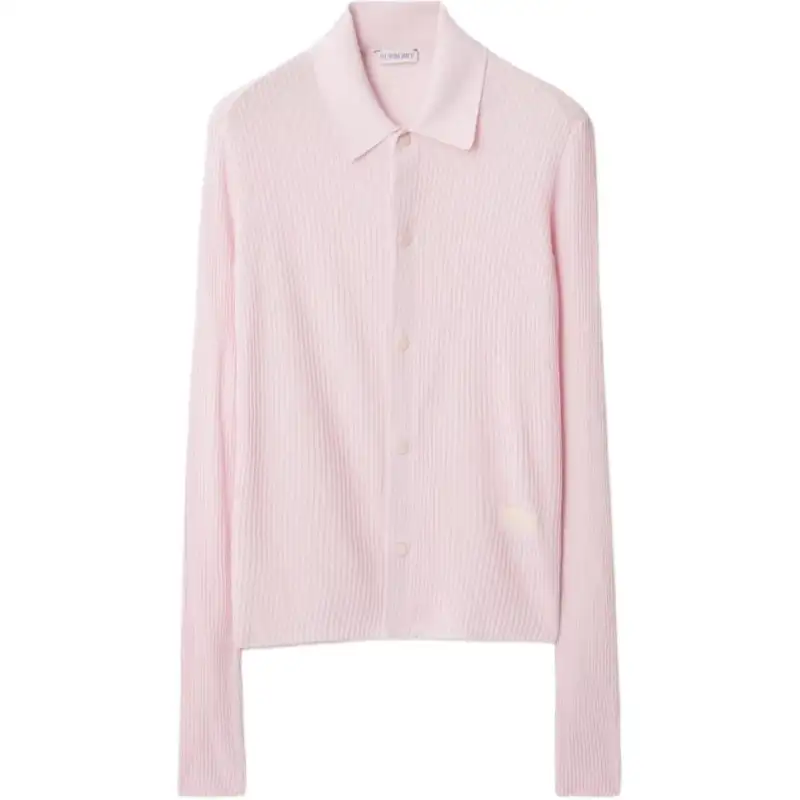 Burberry Buttoned Ribbed Cardigan