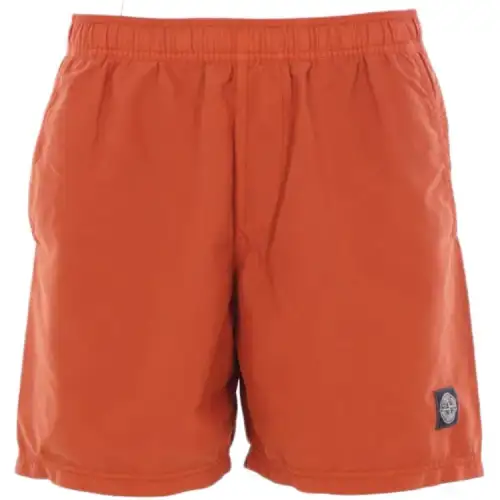 Stone Island patch-pocket nylon swim shorts