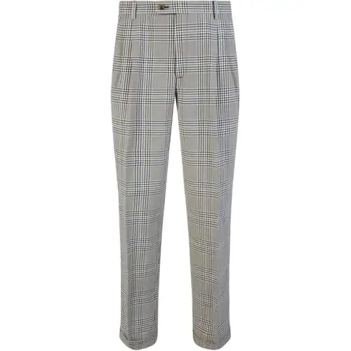 GUCCI Pleated Prince Of Wales Checked Trousers
