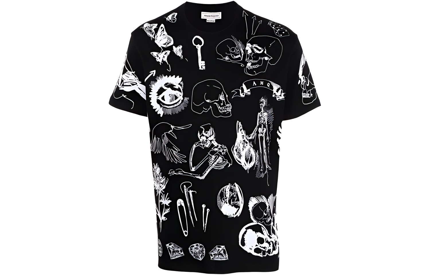 Мужская футболка Alexander McQueen (черная)
