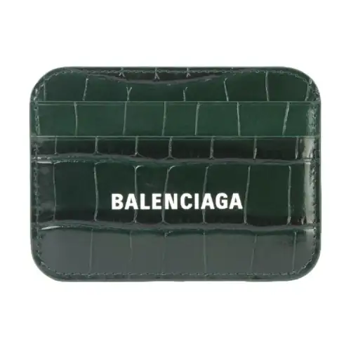 Balenciaga Cow Leather Card Holder Unisex Jasper