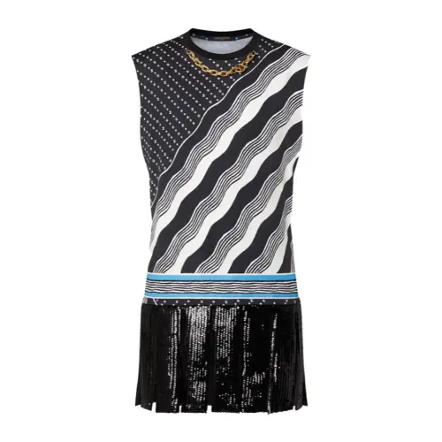 LOUIS VUITTON Sleeveless Dress Women's Blue