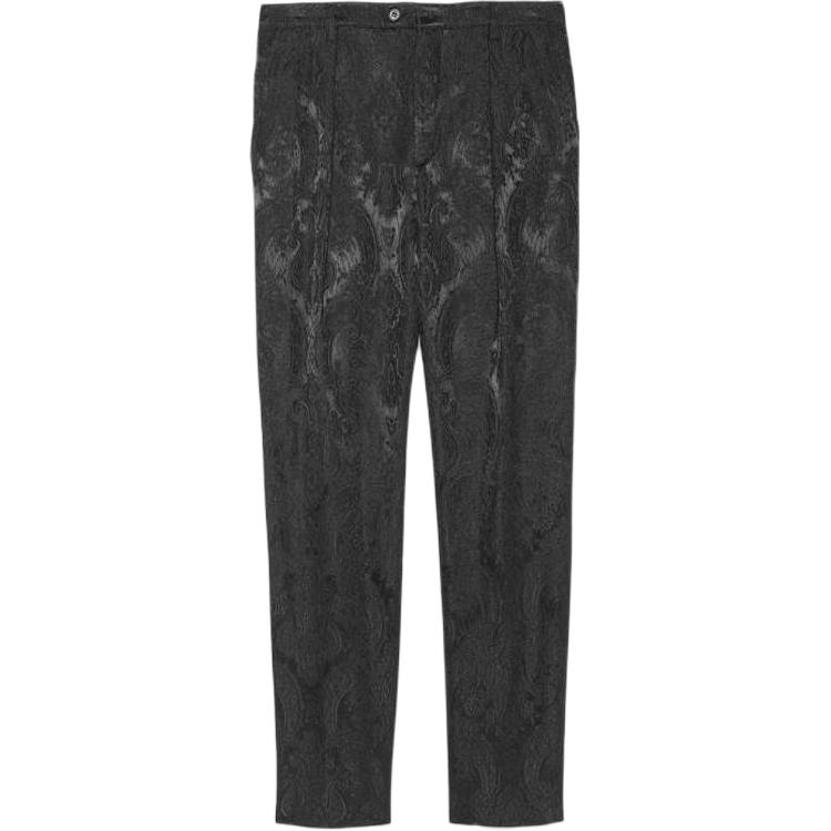 Saint Laurent paisley jacquard straight trousers