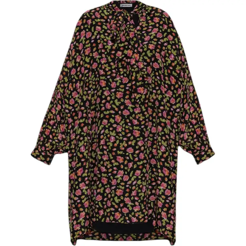 Balenciaga Long Sleeved Dress Women's Multicolor