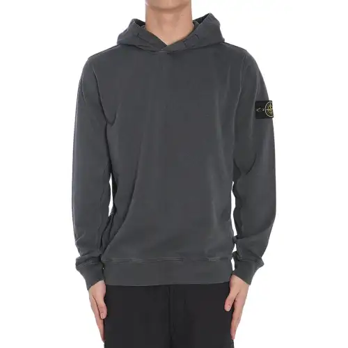 STONE ISLAND Logo Patch Long Sleeved Hoodie