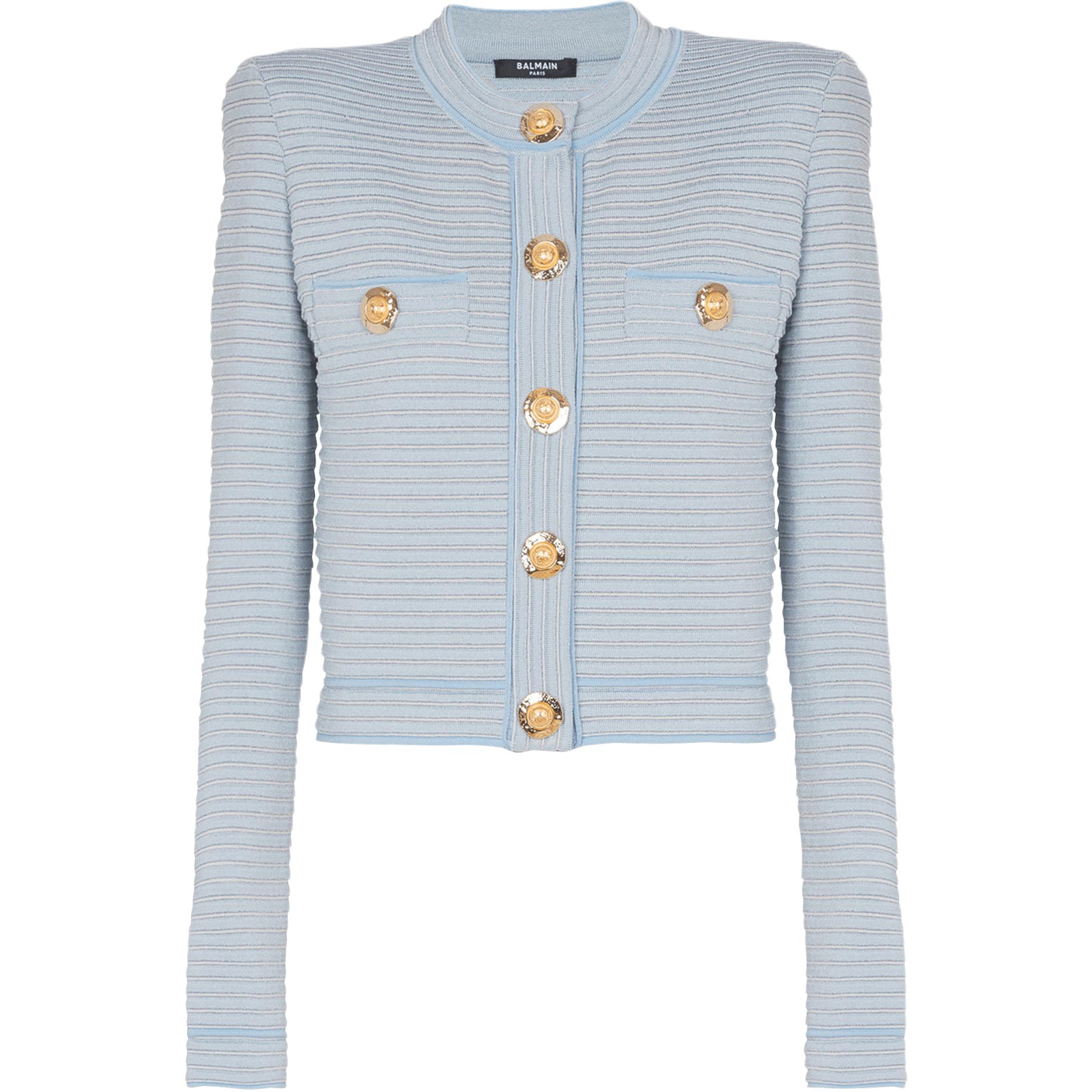 Женский кардиган BALMAIN SS25 (синий)