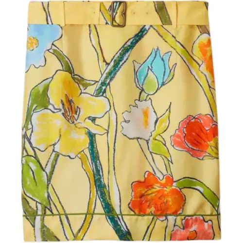 Burberry Casual Short Skirts Women's Yellow