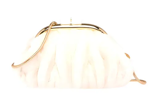 MIU MIU Shearling Handbag, Shoulder Bag Women's White