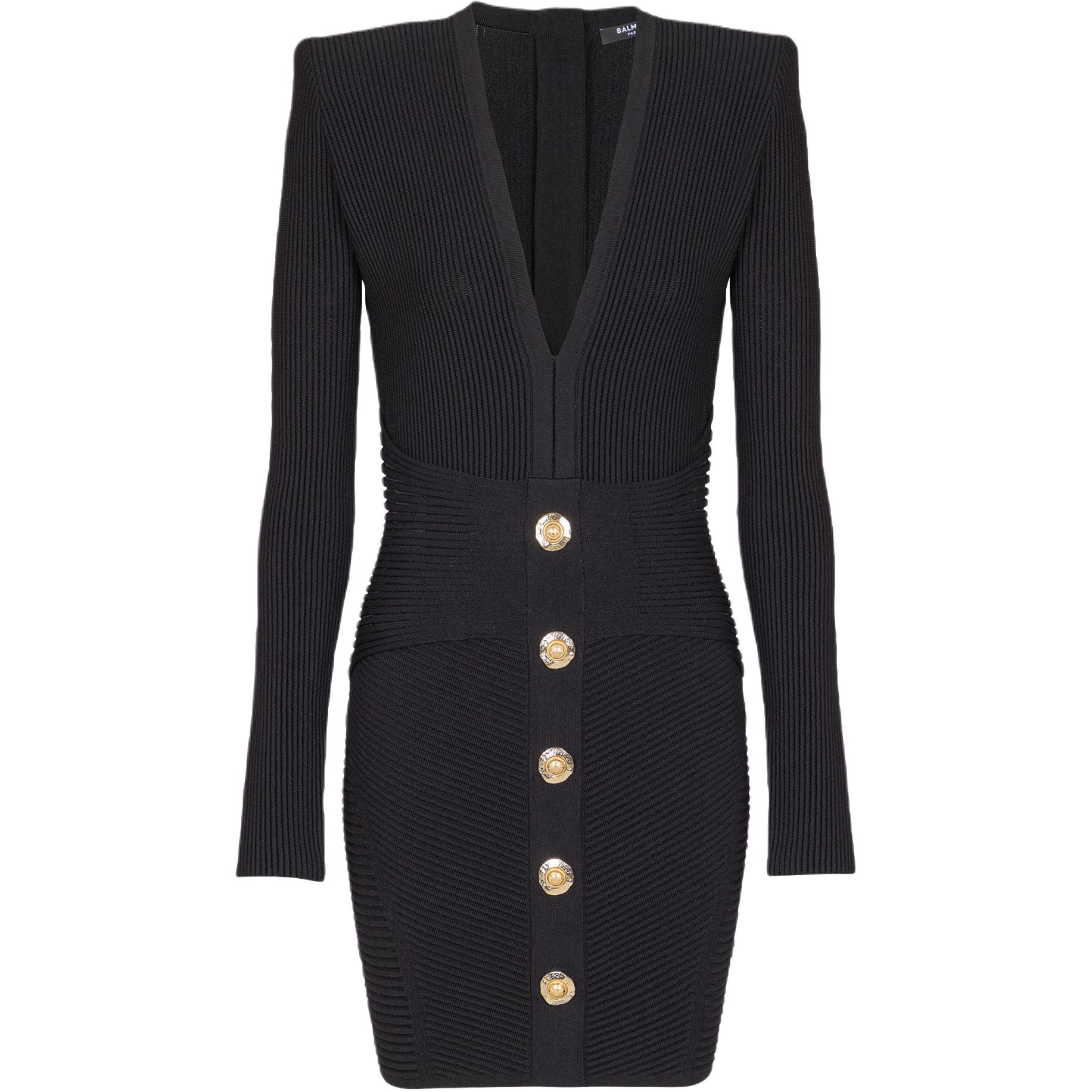 Женское платье BALMAIN SS25 (черное)