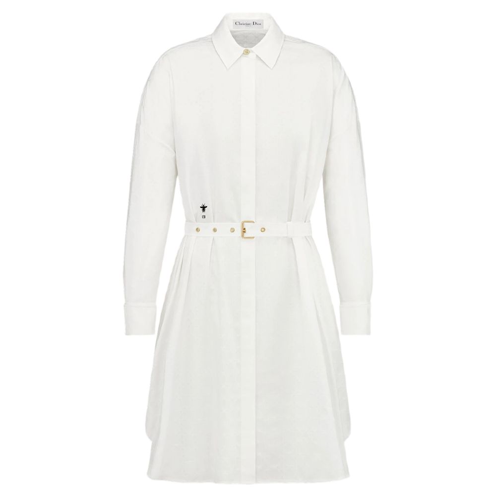 Christian DIOR Belted Macrocannage Shirtdress