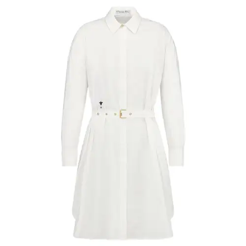 Christian DIOR Belted Macrocannage Shirtdress