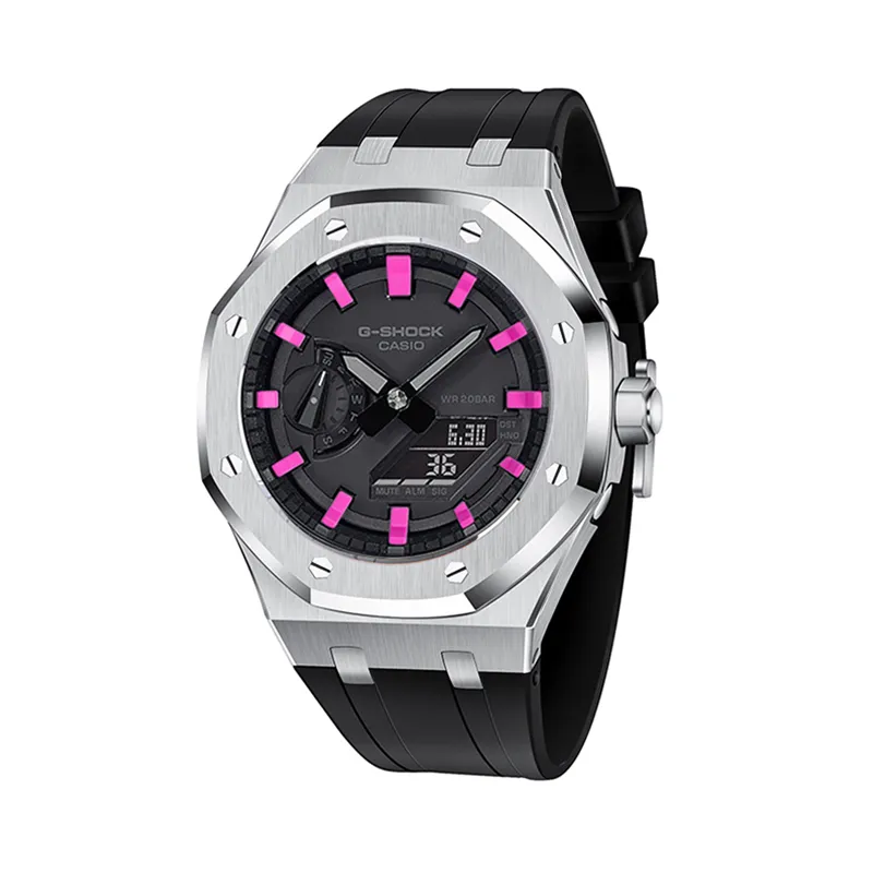 CASIO Custom Collection Electronic Movement Resin Strap Watch Unisex Black Dial