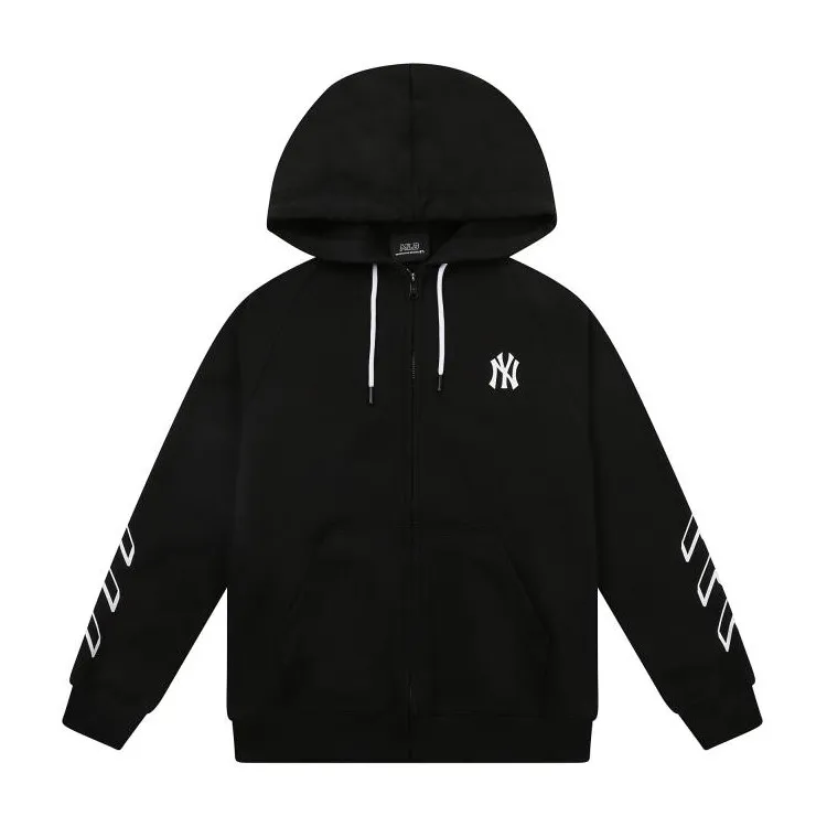 MLB Sweatshirts Unisex Black Hooded (Non-detachable) Moderate