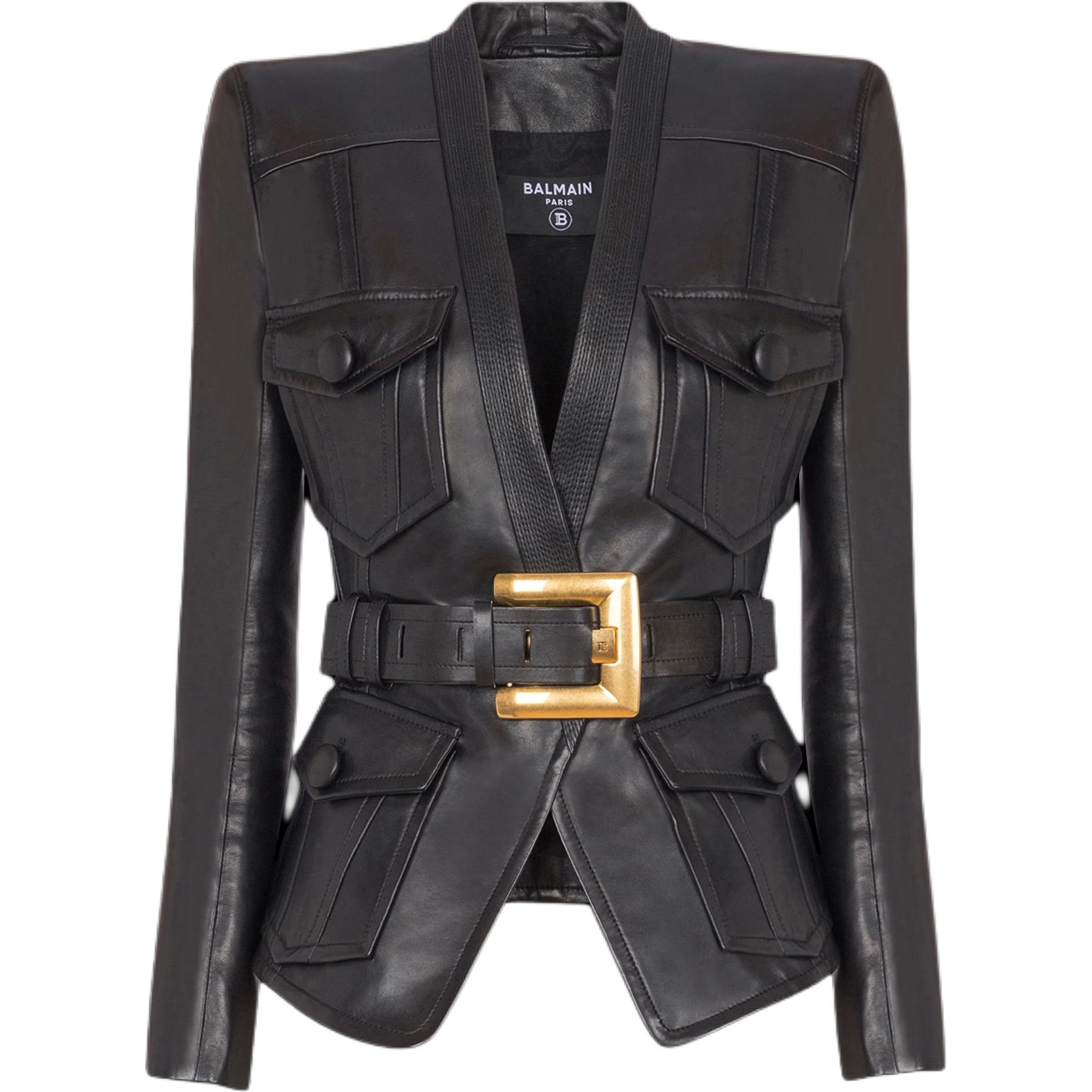 Женская куртка BALMAIN (черная)