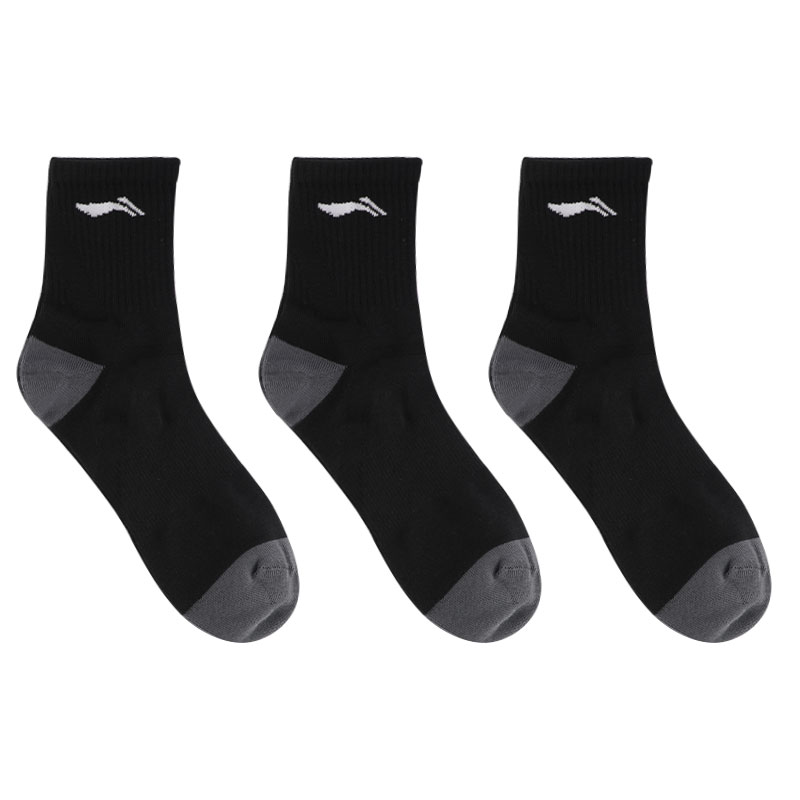 Li Ning Crew Socks Unisex 3 Pack