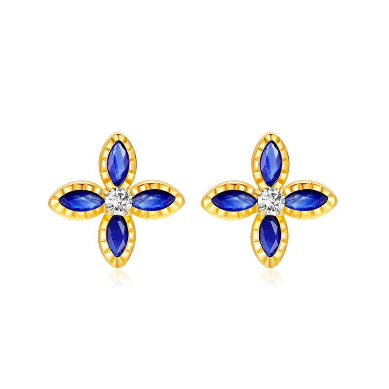 Jewelry, stone inlay, sapphire earrings