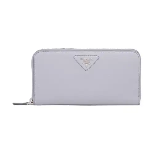 PRADA Leather Wallet Women's Cornflower Blue