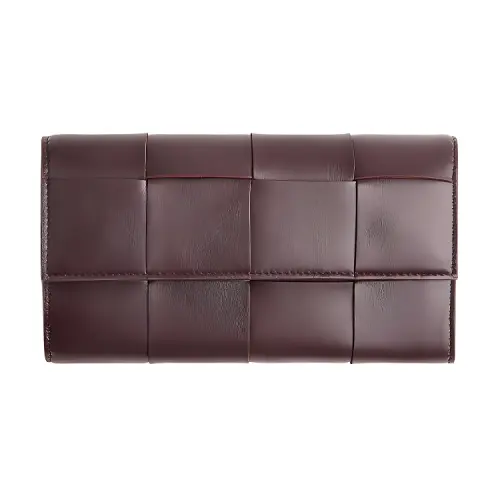 Bottega Veneta Cow Leather Wallet Unisex Brown