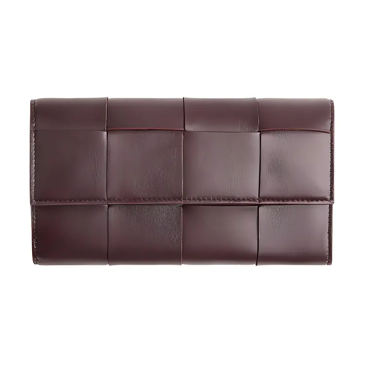 Bottega Veneta Cow Leather Wallet Unisex Brown